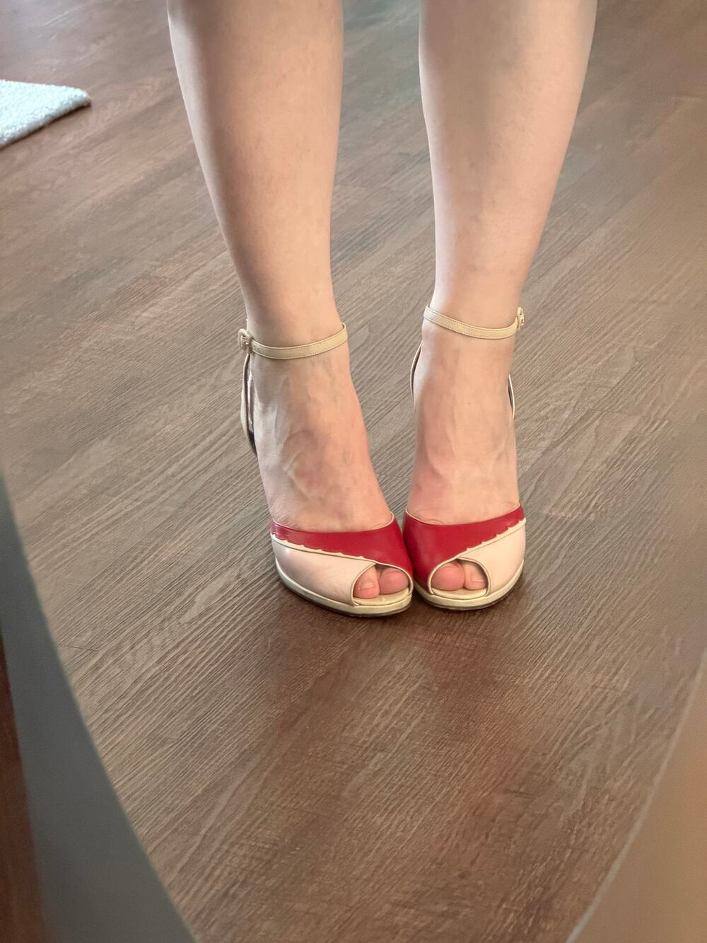 Vintage Marc Jacobs Colorblock Leather Ankle Strap Heels Size 38.5